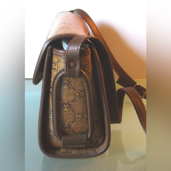 Morabito Brown Vintage Paris Monogram Crossbody/Shoulder Bag - Picture 10 of 10